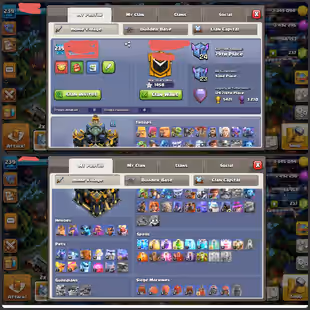  💥 TH17 SEMI MAX 💥 UK LOCAL Loaded Account | 57 Hero Skins - CR BS Linked - 2 Sceneries  | 89-95-71-70-38-7 Heroes  - Image 1