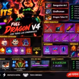 MAX LEVEL 2800 Account| Dragon V4 Full Gears, Tiger Fruit & Kitsune Equipped, SANGUINE ART, GODHUMAN - Image 1