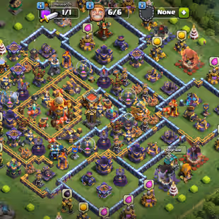 🔥9X EPIC EQUIPMENT!1060 CWL MEDALS🔥XP 201!TH-16!HERO:74-85-56-64-30!NC YES! STRONG DEFENCE!NEAR MAX TROOPS!BEST DEAL - Image 1
