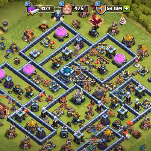 TH 13 Max | Level 133 | BK 72 | AQ75 | GW 50 | RC 25 | MP 50 | Gems 2333 | INSTANT DELIVERY - Image 1