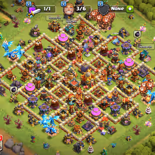 TH16 Max Walls & Defense !! 24600 Gems !! 7 Epic Equipment !! 2010 Cwl Medals !! Namechange Free !! Magic Items - Image 1