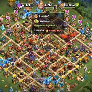💫[ TH-16 FULL MAX ]💫EB [MAX] | SB-MA-AF-RS [23] | GG-DC-HT-FB-RB [20] | MAX DEF - TROOPS - WALLS - HEROS |NOTHING LEFT - Image 1