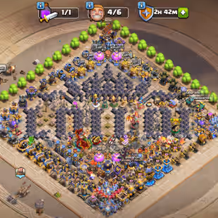 HUGE SKINS |TH18 MAX TYPE |SB-AF-SnB-MS-FB-HT-RS-EB-RB-MAX |249-XP |HERO-110-110-95-85-55-25 |CLOSE MAX FULL PROFILES  - Image 1