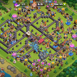 [ TH-18 NEAR MAX ] || GG-SH-FA-AF-MT-HT-EB-RS [MAX] | SB-DC [20] | WALLS MAX | MANY PETS MAX | NEAR MAX DEF - TROOPS - Image 1