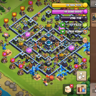 1600 gems || Th13 full Max Account | clash a rama & metor scenery avl || Rename free | 9x epic equipment 5x maxed || - Image 1