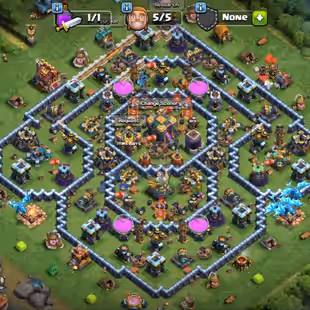 🔥[Cwl 1200]💎Epic Semi Max Th 14 | Heros Lvl 70-76-36-33-25 | Epic Equipments | Nc Free | Instant Delivery | - Image 1