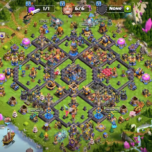 🔥[9 EPIC EQUIPMENT MAX]🔥TH 18 CLOSE TO MAX || BK 102 AQ 110 MP 95 GW 85 RC 55 DD 21 || NC FREE || 15 HERO SKIN || BUIL - Image 1