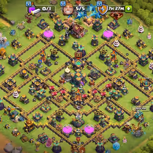 [FREE NC & 32 EQUIPMENT] TH14 MAX LAB LEFT - HEROES: 85-85-60-60-30 - GOOD HEROS SKIN - INSTANT - AVAILABLE - Image 1