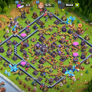 9 Skins 🔥 Much Item 🔥 TH 15 RARE || DEFENSE MAX || MAX EQUIPMENT || GOOD TROOPS || CHANGE NAME FREE || MUCH LIGA || - Image 1