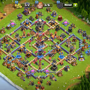🔥TH 18 2 HERO MAX🔥7100 GEMS-60 PERCENT DISCOUNT SHOP-XP 189-[ 5 EPIC EQUIPMENT MAX-NC FRE-344 MEDALS-HIGH DEFENSE-BEST - Image 1