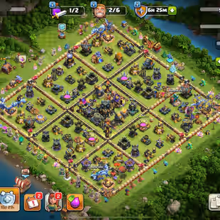 💎TH17 Max | Defs Max💎 | Heroes 99/100/79/75/50/6 | Lvl 251 | 2000 War Stars | Full Access - Image 1