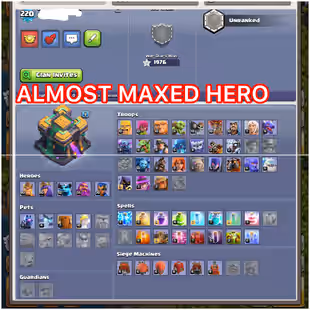 🎯23 EQUIPMENTS | 667 CWL MEDALS 👹| MAGIC ITEMS LOADED | NEAR-MAX TH14 | NEAR-MAX HEROES | BH9 | FAST DELIVERY - Image 1