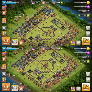 🔥TH-17 NEAR MAX🔥XP-216! 4X EPIC EQUIPMENTS MAX! HEROES:-91-100-52-68-50-6! ALMOST MAX DEFSNSE AND WALLS! BEST DEAL - Image 1