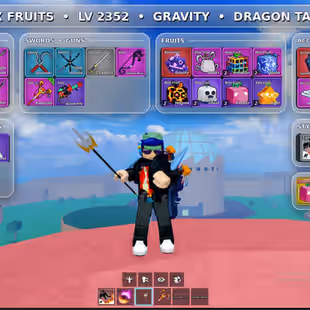 | Blox Fruits Account | Level 2725 | Permanent Rubber | Gravity | Leviathan Shield | Pale Scarf |  - Image 1