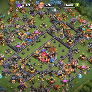 🔥TH 18 NEAR MAX🔥BK 85 AQ 93 MP 68 GW 85 RC 55 DD 21 || SB 27 GG 27 EB 27 RS 26 FB 23 || BUILDER HALL 10 || 8 HERO SKIN - Image 1