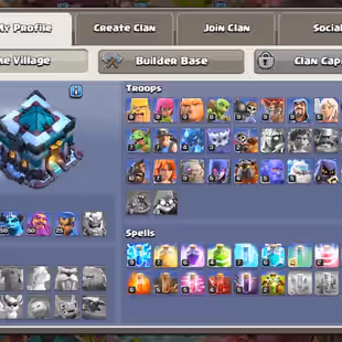 TH 13 All Max | XP 186 | RENAME AVAILABLE | HEROES 75 75 50 50 25 20 16 | SCENERY AND SKIN | INSTANT DELIVERY  - Image 1