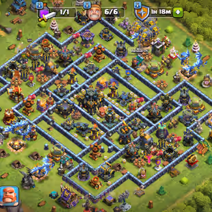 🔥EPIC[SNB-MM-FB-RS MAX] XP-165!TH-17🔥HERO:74-100-40-75-47-18!NC FREE!DARK BLUE WALLS!GREAT DEFANCE-TROOPS!BEST PRICE  - Image 1