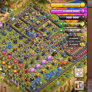 [FREE NC] HIGH XP 290 | TH18 FULL MAX BOTH VILLAGE | 13 MAX EPIC | WAR ARENA SCENERY | 3950 WAR STARS - Image 1