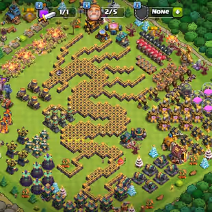 TH 14 | XP 176 | RENAME 500 GMS | HEROES 72 75 53 60 30 9 | HEROES JOURNEY 288 | GEMS 2584 | 6 SKINS | MAGIC ITEMS - Image 1
