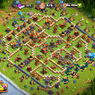 TH 16 NEAR MAX! MM-FB-RS [MAX] - GG-SB [23L]! 9X EPIC EQUIPMENT! DEFENSE MAX! NC AVAILBLE! 6 BUILDER! - Image 1