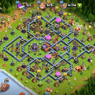 🔥[Limited Deal]💎Epic Th-15 | 31 Equipments | Nc At 500 Gems | 5 Heros Skin | Cwl Medals | Instant Delivery | - Image 1