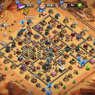 🔥TH-17 WALLS MAX 🌟 2 PAID SCENERY | FB(MAX) RS(26) SB(25) | HIGH HEROS | MAIN DEFENSE MAX | INSTANT DELIVERY - Image 1