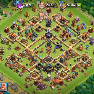 🔥TH-17 (TH-16 FULL MAX) 🔥 13000 GEMS | FREE NAME CHANGE | 358 LEAGUE MEDALS | INSTANT DELIVERY - Image 1