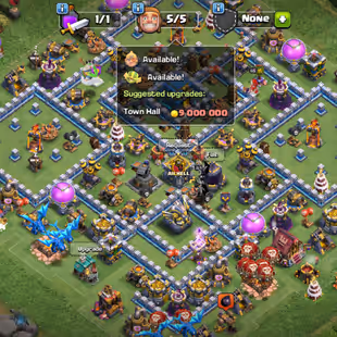 5600 gems || Th12 Full Max Account || Classic metor scenery || 12x epic equipment || 8x Hero skin avl || Rename 1000 - Image 1
