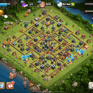 🎯ALMOSTMAXED TH14 WALL MAX 💯| ALMOST MAX DEFENCES | TITAN TOUCHED ||MANY EQUIPMENTS | BH 10 | INSTANT DELIVERY - Image 1
