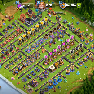 🔥TH 18 ALMOST MAX🔥60 PERCENT DISCOUNT SHOP-XP 227-[ 10 EPIC EQUIPMENT MAX-NC FREE-HIGH TROPS-MEDALS 347-BEST - Image 1