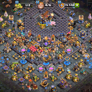 TH 18 ALMOST MAX-60 PERCENT DISCOUNT SHOP-[ 8 EPIC EQUIPMENT MAX-XP 233-WALLS DEFENSE MAX-NC 500-B BASE MAX-BEST DEAL - Image 1