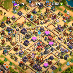 🔥TH-16 MAX WALLS 🌟 2 PAID SCENERY | HIGH DEFENSE & HEROS | EB(MAX) FB(MAX) SB(26) | 4800 RAID | INSTANT DELIVERY - Image 1