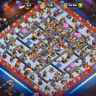 TH 18 NEAR MAX-60 PERCENT DISCOUNT SHOP-XP 251-[ 15 EPIC EQUIPMENT ALMOST MAX-WALS DEFENSE MAX-NC 500-GOOD SKINS SCENERY - Image 1