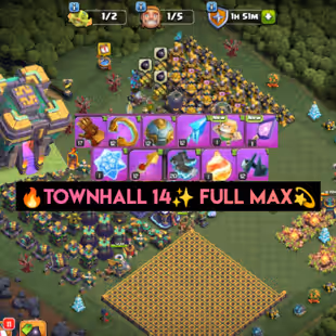  🔥TH14-FULL MAX✨ [ 11x EPIC EQIP ] || HEROS 85-85-60-60-30 || MAGIC ITEMS LOAD || HERO SKIN || FULL SAFE ACC - Image 1