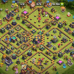 🔥TH-14 NEARLY MAX 💎 HIGH HEROS | 389 LEAGUE MEDAL | 10 EPIC EQ | INSTANT DELIVERY - Image 1