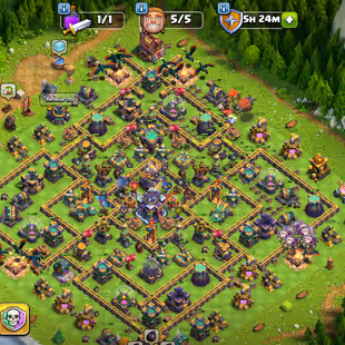 ❗[ TH-15 NEAR MAX BASE ]❗LEVEL 15 WALLS || NICE DEF - TROOPS || HEROS: 51-71-32-38-26 || FASTEST DELIVERY  - Image 1