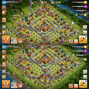 2031 MEDALS-5200 GEMS! TH-16 ALMOST MAX! XP-208! 16X HIGH LVL EPIC! HEROES:-92-94-70-70-45-10! NICE TROPPS! BEST DEAL  - Image 1
