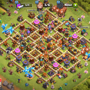 TH16 Max Walls & Defense !! 24600 Gems !! 7 Epic Equipment !! 2010 Cwl Medals !! Namechange Free !! Magic Items - Image 1