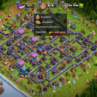 🔥Xp-220🔥 Th15 Fully Maxed || High Quality Epic Equipment || 6 Builders || NC 500 Gems || 300 Cwl Medals - Image 1