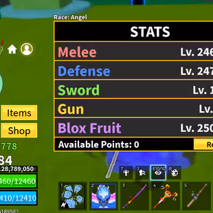 Lvl 2484 Blox Fruits Acc | 7 PERMS Leopard  Dough  Portal  Spirit  Buddha Magma | DRAGON TOKEN | Dark Blade  Shark An - Image 1