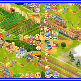 !!LEVEL 99!! 1800 BARN!! 1850 SILO!! EXTREMELY DECORATIONS!! PERFECT FOR COLLECTION!! 3 MILLIONS COINS!! TOWN HALL 12 - Image 1