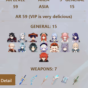 R292-ASIA-AR59-Wriothesley-Neuvillette-Nilou-Kamisato-Yae Miko-Raiden-Kazuha-Eula-Xiao-Qiqi-Klee-Keqing-Jeans-Weapon: 7 - Image 2