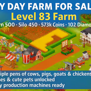 🔥Hay Day Lvl 83 Farm 🔥 Barn 500 Silo 450 | 573k Coins 102 Diamonds - Image 2