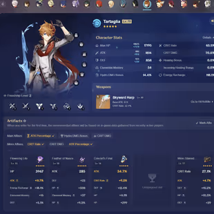 NA | AR 55 | 14 + 3 Leg | Kazuha | Venti | Zhongli | Xiao | Tighnari | Klee | Ayaka | Nahida | Neuvillette | Dehya - Image 2