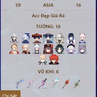 R308-ASIA-AR59-Arlecchino-Furina-Wanderer-Nahida-Yelan-Kokomi-Yoimiya-Kazuha-Ayaka-Hutao-Xiao-Qiqi-Keqing--Weapon: 6 - Image 2