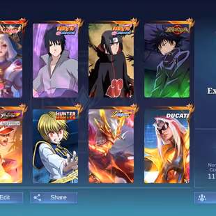 [IOS/ANDROID] CEL LVL 107 | 132 HEROES | 429 SKINS | EXALTED 2 | ANIME SKINS | LUNOX LEGEND - SASUKE - ITACHI - MEGUMI  - Image 2