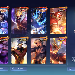[IOS/ANDROID] CEL LVL 135 | 132 HEROES | 593 SKINS | MEGA 2 | COLLAB | 3 LEGEND - KOF CHOU GUSION PAQUITO - CHOU THUNDER - Image 2