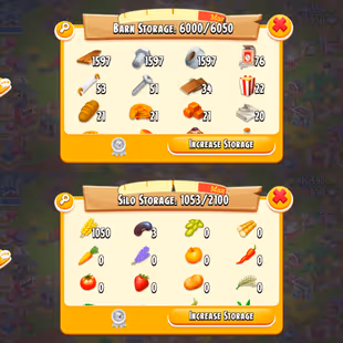 🔥6050 BARN STORAGE LEVEL 82🔥6000 BARN FILLED | SILO 1053:2100 | 1111 DIAMOND | 4.9 MILLON COINS | CHECK PHOTOS |  - Image 1