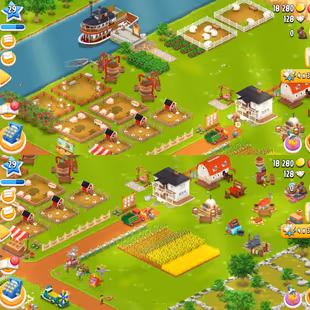 🔥[DG-1] LEVEL 29  186  BARN   211 SILO |  18280 COINS | STORED DECORATION | RENAME AVAILABLE | INSTANT DELIVERY - Image 1