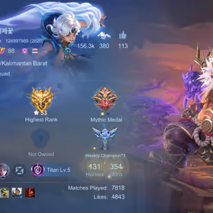 🔥GOOD ACC MLBB🔥Bunga | LVL 88 | LEGEND FRANCO | PRIME BEATRIX YUZHONG | ASPIRANTS ANGELA LAYLA | HERO 131 | SKINS 354 - Image 2